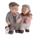 2x pár miniatúrnych figúrok záhradných bonsajov - s