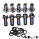Viacfarebný štýl M10 x 1,25 mm 10 kusov Motocykel