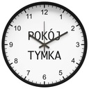 Hodiny s menom, tiché, netikajúce, biele, čierne