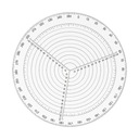 Priehľadný akrylový okrúhly kompasový zameriavač