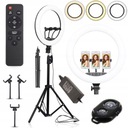 PRSTEŇOVÁ LAMPA 45cm LED PRSTEŇOVÝ MAKEUP STATÍV SELFIE 240W Sada 3 farieb
