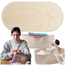 Moses Basket Base Oval 36x75cm 6 mm preglejka na háčkovanie