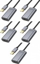 Unitek Y-272 USB predlžovací kábel 10m šedý x5
