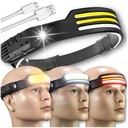 Výkonná COB LED čelovka, USB-C pohybový senzor