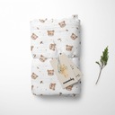 Mušelínová zavinovacia deka 120x120 cm Zavinovačka pre medvedíkov Layette Cotton Large