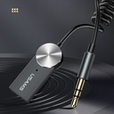 USAMS Bluetooth 5.0 USB-AUX audio adaptér sivý/ta