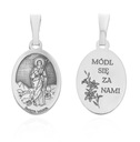 Strieborný medailón Ag 925 rhodiovaný sv. Marta MDC062