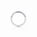 Titanium Clicker Náušnica RING Zirkóny 1,2/12