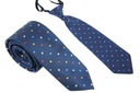 Námornícka modrá SET Dad and Son TIES s bodkami PREMIUM