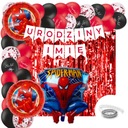 Sada balónikov SpiderMan Banner Narodeniny + Ozdoby na meno