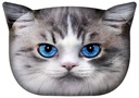 Dekoračný vankúš Cat Luna so zapínaním na zips, darček pre dcéru a syna, L 30 x 45 cm