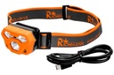 Nabíjacia LED čelovka 4W + 2W USB IP65