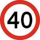 Značka B33 Rýchlostný limit 40 km/h fi 600