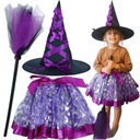 3-dielny fialový kostým čarodejnice