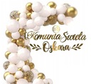 Balóny COMMUNION oblúkové dekorácie banner + MENO