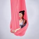 Vzdušná hojdacia sieť na jogu akrobatická šatka, broskyňa, 4 metre, šírka 260 cm