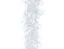 Retiazka na vianočný stromček z pierok 180 cm - biela Ozdoba na vianočný stromček Feathers