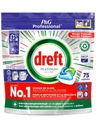 DREFT Platinum All in One kapsuly do umývačky riadu 75 ks Regular