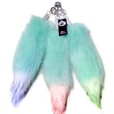 Fluffy Kita Tail Keychain LED Prívesok na prilbu NA MOT LYŽIARSKU PRILBU