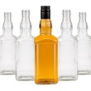 5x 0,5L DANIELS sklenené fľaše na whisky tinktúry BIMBER VODKA VÍNO 500ml