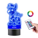 Nočná lampa Paw Patrol Chase Rozprávkový darček pre dieťa Váš nápis Plexido