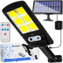 Výkonné LED solárne pouličné svietidlo so senzorom pohybu za súmraku + diaľkové ovládanie 120COB