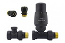 Ventil ELEGANT termín, rovný, čierny, str Pex 16mm
