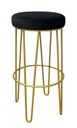 Nízka barová stolička 66 cm, zlatý kov, 4P