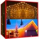 300 LED ICILES OSVETLENIE NA VIANOČNÝ STROMČEK VONKAJŠIE bleskové ZÁCLONY STRÁNKY DEKORÁCIE