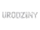STRIEBORNÝ NARODENINOVÝ BALÓN 16'' 40cm