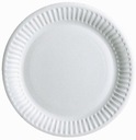 Okrúhle papierové taniere BIELY gril 23cm 100 ks