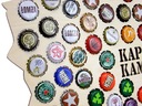 Zberateľská mapa pivných fliaš s menom 42 cm