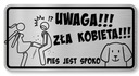 Vtipný nápis Pozor pes