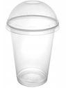 POHÁRKY NA TREPANIE PET 300ML S KONVEXNÝM viečkom - 50KS