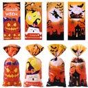 MIX FÓLIOVÉ TAŠKY CELOFÁN DARČEK 27cm 50ks HALLOWEEN TEKVIČNÍ DRÔTY