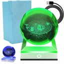 SOLÁRNY SYSTÉM KRIŠTÁĽOVÁ GUĽA 3D NOČNÁ LAMPA S LED SVETLOVOU ZÁKLADŇOU