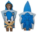 SONIC Detský UTERÁK Kúpeľové pončo s kapucňou