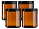 4x Sklenená dóza na sviečky na sójové sviečky 250ml
