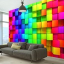 Optická fototapeta 3D farebná stena 350x245