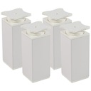 Nábytková noha hranatá 40x40 h-80 +20mm úprava biely hliník - 4 ks