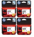 Sada atramentov HP 655 CZ109AE CZ110AE CZ111AE CZ112AE