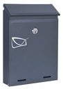 Pevná, uzamykateľná poštová schránka na listy + 2 kľúče, antracit