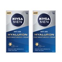 NIVEA MEN HYALURON Krém proti vráskam s filtrom SPF15 pre mužov 50 ml x2