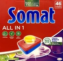 SOMAT ALL IN 1 Lemon tablety do umývačky riadu 46 ks