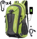 Športový turistický batoh Vodotesný ľahký bedrový pás 40L USB + kábel