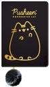 NOTEBOOK PLYŠOVÝ DIÁR PUSHEEN ZLATÁ ČIERNA ST.MAJEWSKI-3277