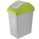 Kôš na triedenie odpadu s výklopným krytom Plastový 25 L zelený BRANQ