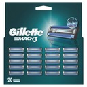 Náboje Gillette Mach3 Razor pre mužov, 20 kusov