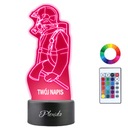 3D LED nočná lampa Hasič Hasičský zbor Darujte Váš nápis Gravírovanie mena