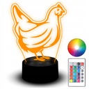 LED NOČNÁ LAMPA SLIEPKA, KOHÚT, ZVIERATKO 3D, VAŠE MENO